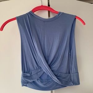 Blue crop top